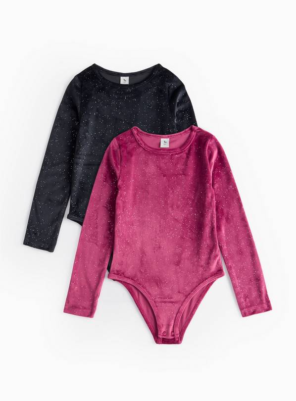 Black & Berry Sparkle Velour Bodysuit 2 Pack 5 years